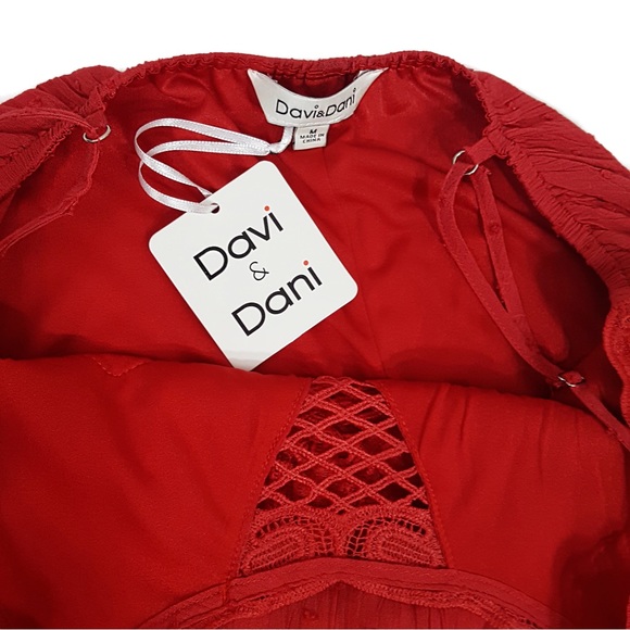 DAVI & DANI Red Hot Cinco De Mayo Maxi Spaghetti Strap Macramé - Picture 6 of 7